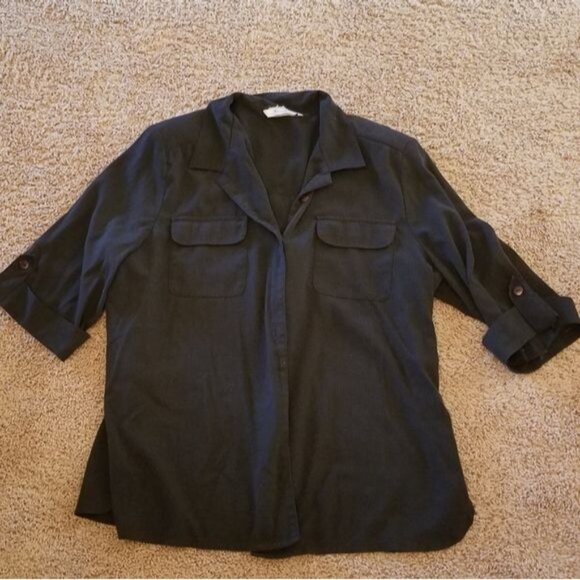 4 Shirts Blouses Tops Linen Button Up Cotton Women's WOMAN'S Size Extra Large - Picture 6 of 10